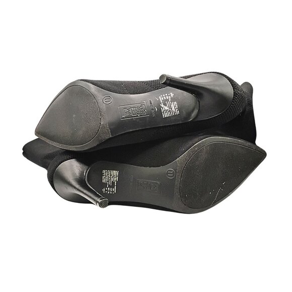 Brash Womens Sock Bootie Size 11 Stiletto Heel Ankle Pointed Toe Knit Gothic - Picture 5 of 7